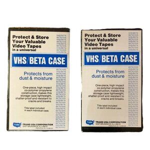 Trans USA Corporation VHS / Beta Case - NEW Set of 6